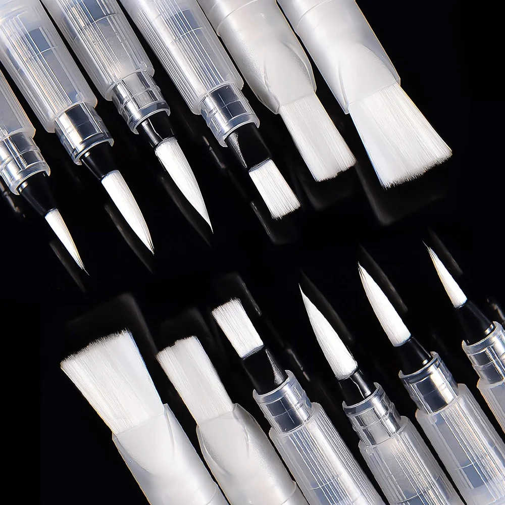 

12pcs Water Brush Pen,Refillable Self-Moistening Brushes for Painting & Lettering