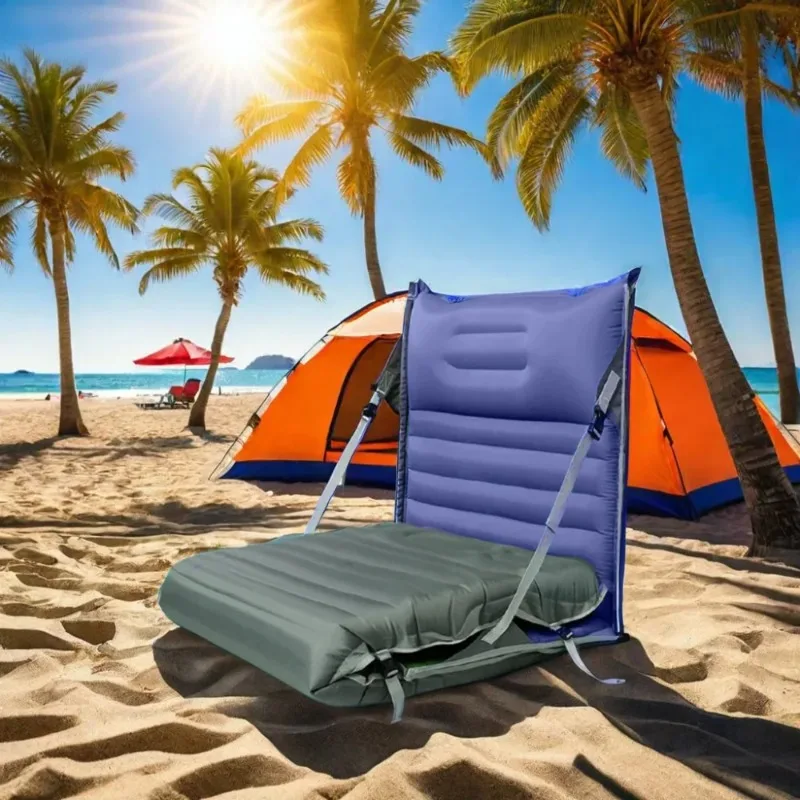 

A Hot sale123Sports Portable And Foldable Angle Adjustable Easy To Carry Inflatable Beach Camping Chair Pad