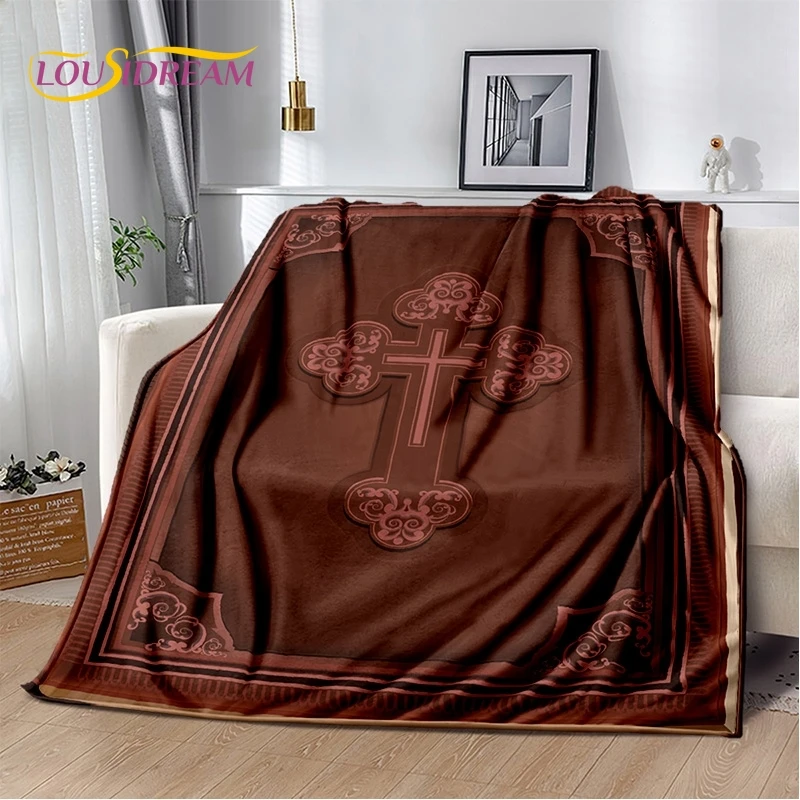 

New 3D Pray Holy Bible Cross Jesus Soft Blankets,Keep Warm Throw Blanket Comfortable Blanket for Picnic Beds Sofa Home Bedroom