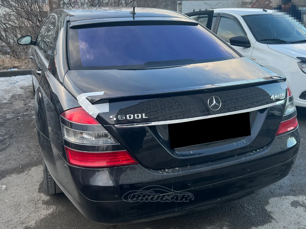 Für 2006-2013 Mercedes Benz S-Klasse W221 Dachspoiler Hochwertiger ABS-Kunststoff Roter Spoiler Kofferraumflügel Spoiler