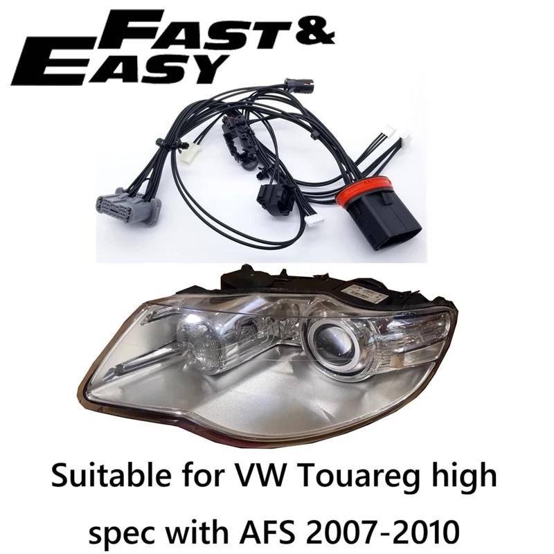 Applicable to VW Touareg 2007-2010 High Spec with AFS Headlight Wiring Harness Headlight Internal Wire Harness Plug