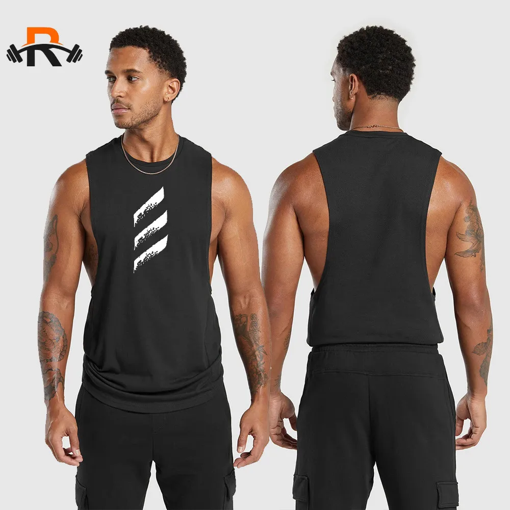 Ropa de Fitness para hombre, chaleco de secado rápido, camiseta sin mangas para trotar, culturismo, transpirable, cuello redondo, camiseta sin