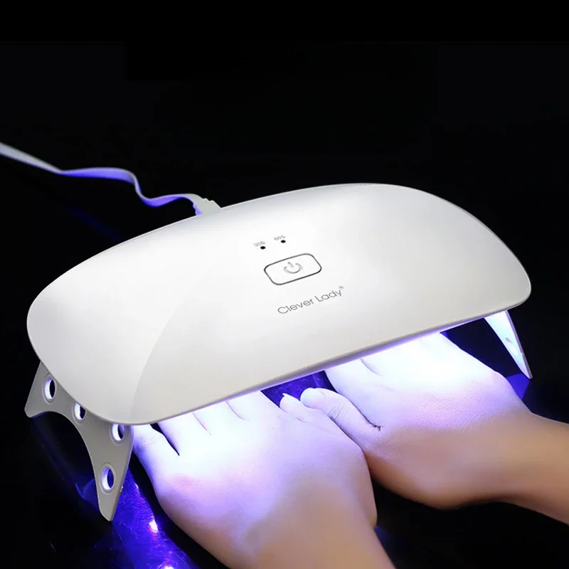 Nieuwe nagellamp fototherapie machine mini LED-lichtdroger 24W muis UV-baklicht grote ruimte getimed lange batterijduur