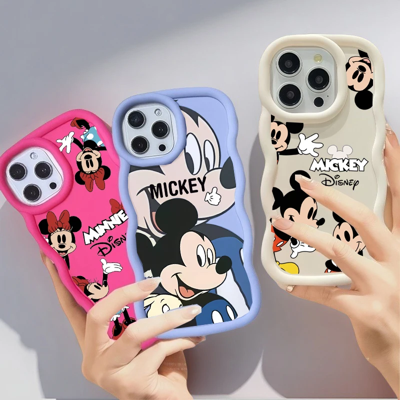 Cute Mickey Minnie Case For Samsung Galaxy A34 A24 A05S A05 A32 A52 A53 S22 Ultra S20 FE A33 A73 A04 A04E A51 A13 A50 A50S Shell