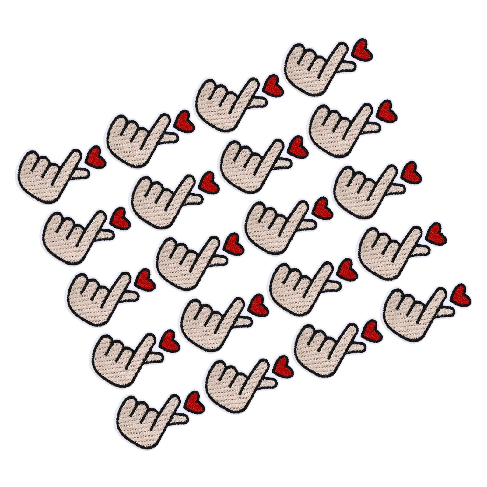 

20Pcs Durable Embroidery Patches DIY Clothing Accessories Trendy Design Bright Colors Sewing Appliques