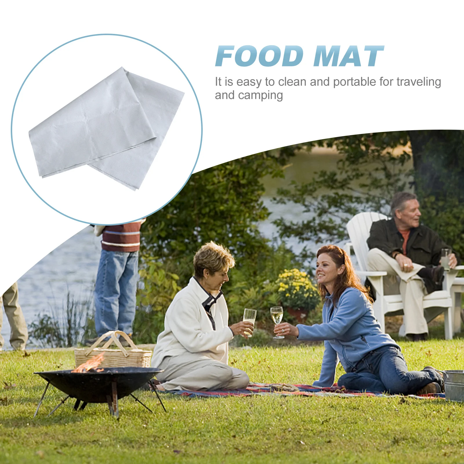 

Fireproof Blanket Heat Insulation Portable Lightweight Foldable Glass Fiber BBQ Camping Stove Outdoor Mat Multipurpose Place Mat