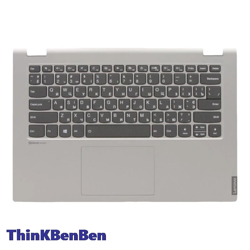 UKR Ukrainian Backlit Keyboard Grey PL Upper Case Palmrest Shell Cover For Lenovo Ideapad C340 14 IAP IML IWL Flex-14 5CB0S17506