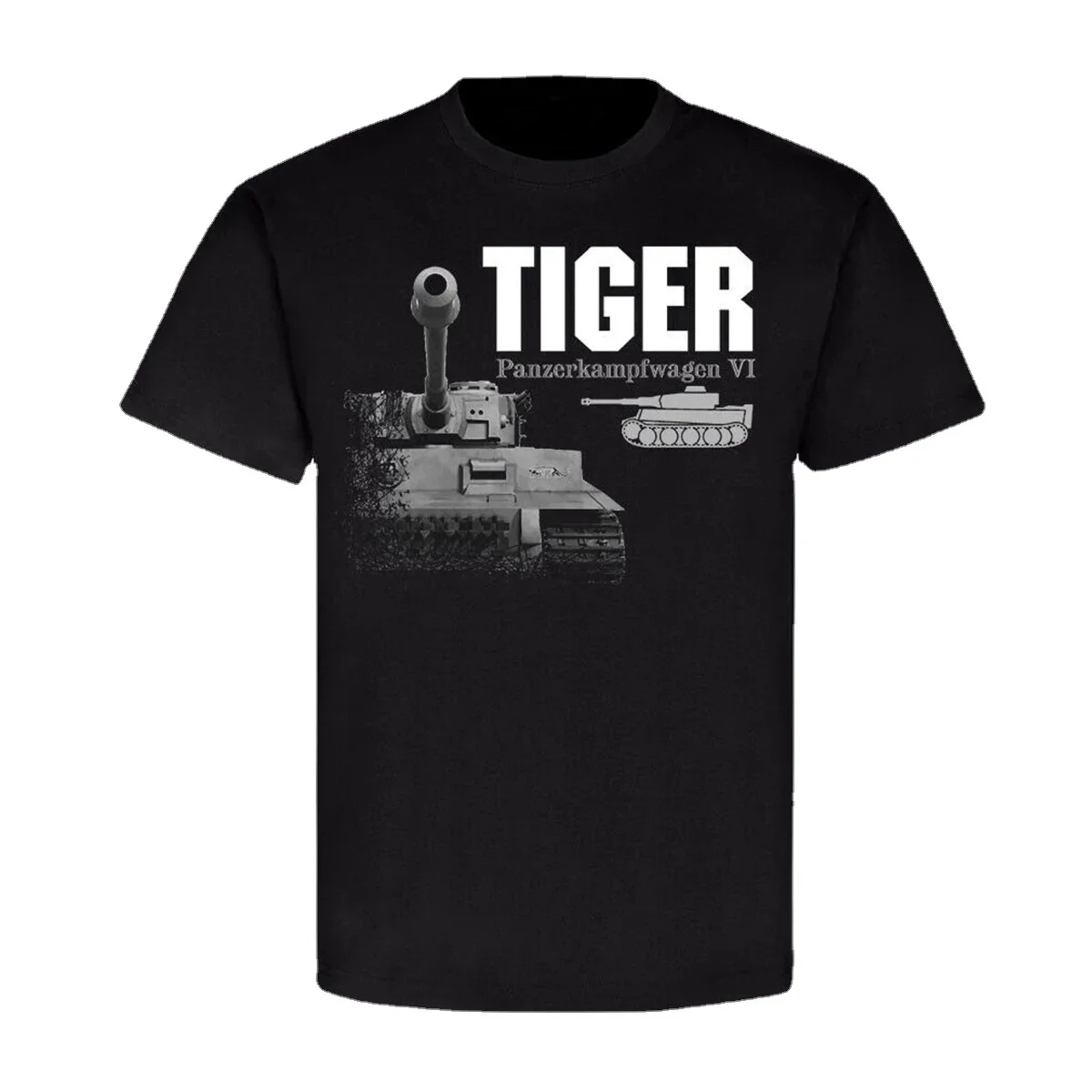 

WWII German Wehrmacht Panzer VI Tiger Tank T-Shirt 100% Cotton O-Neck Short Sleeve Summer Casual Mens T-shirt Size S-3XL