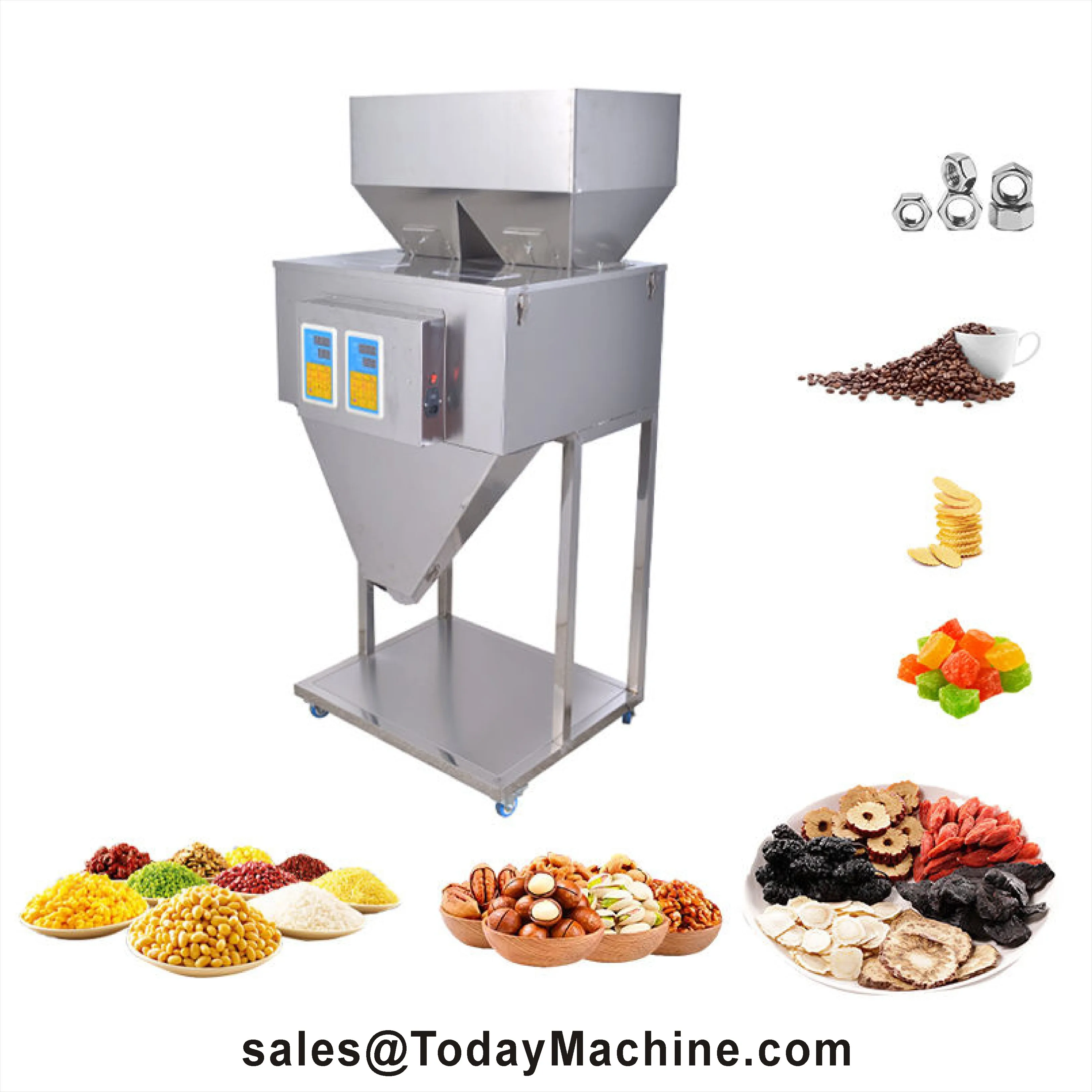 

Автоматический дозирующий вес Линейный вес с 2 головками 30 л, 25-30 кг Многоголовочный вес