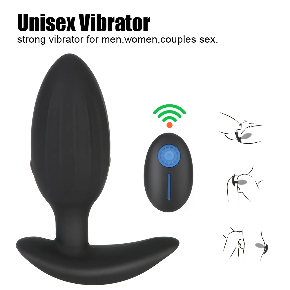 12 Modes Vibrator Clitoris Vagina Stimulator Prostate Massager Anal Plug Butt Plugs Wireless Remote Control Sex Toys for Woman