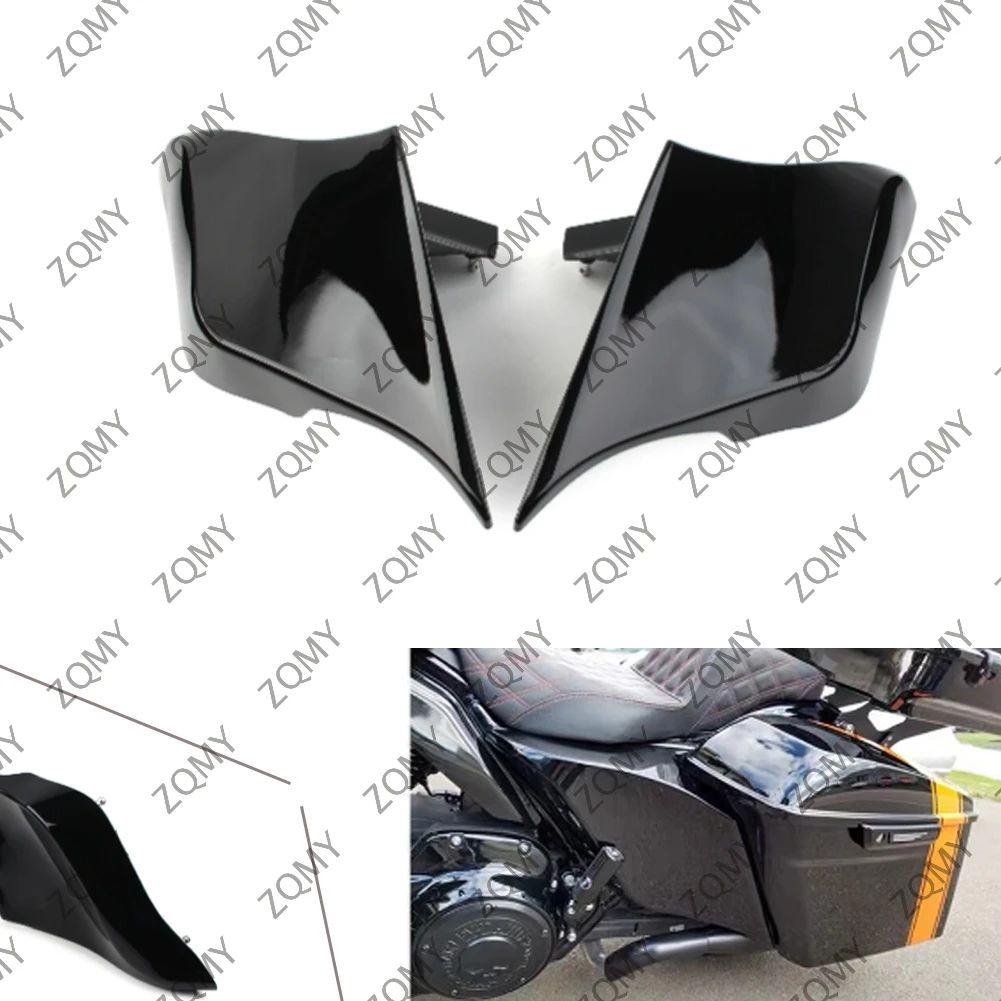 Glossy Black Motorcycle Stretched Side Cover Panel For Harley Touring Road Street Glide 2014 2015 2016 2017 2018 2019 2020 2021