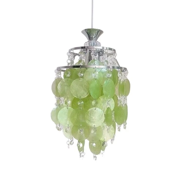 French light luxury living room American shell wind chime chandelier