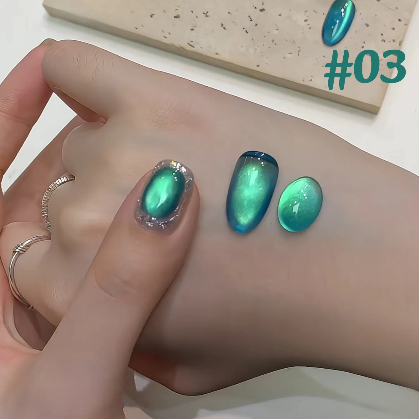 1 قطعة WS سوبر فلاش عالية طب الأسنان الأزرق الأخضر الأرجواني مسمار القط العين هلام طلاء الأظافر 2025 شعبية السيراميك الزجاج الخرز مستلزمات الأظافر