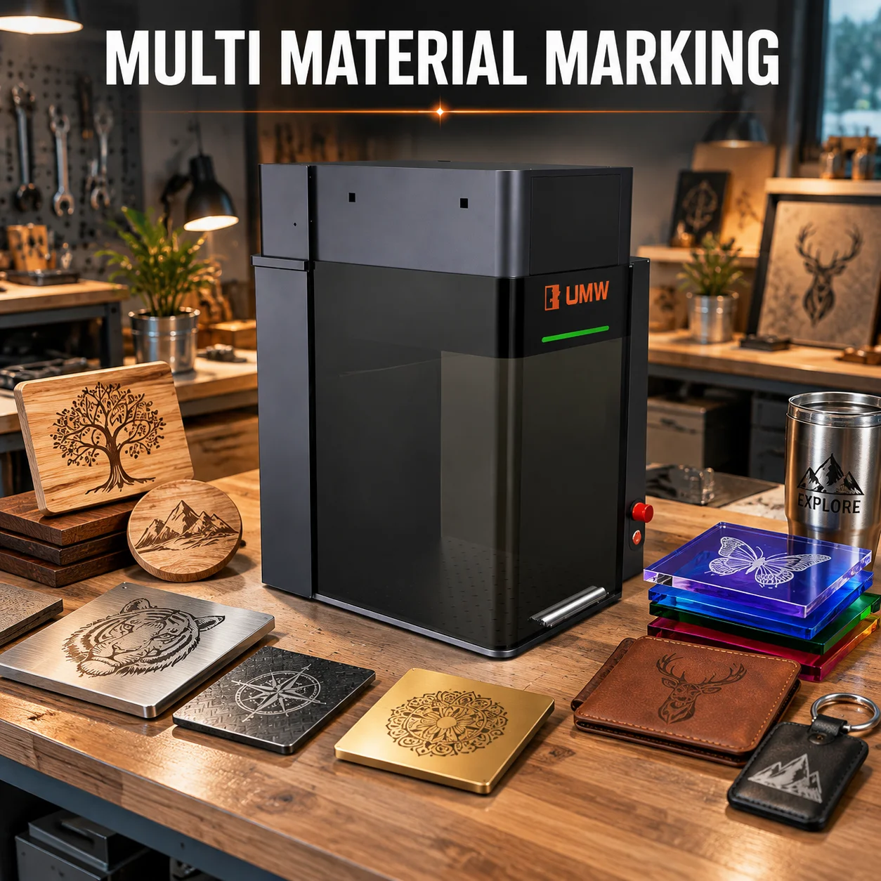 Reliable Laser Engraver Machine Fiber Laser Marker with MOPA Source for High Contrast Surface Engraving