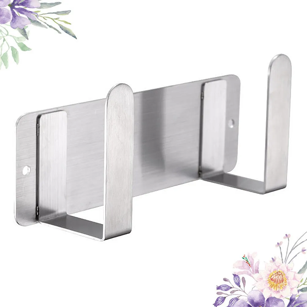 Space Saving Stainless Steel Vacuum Suction Wall Mount Lid Rack for Pan Covers Cutting Boards Spatulas Organizer