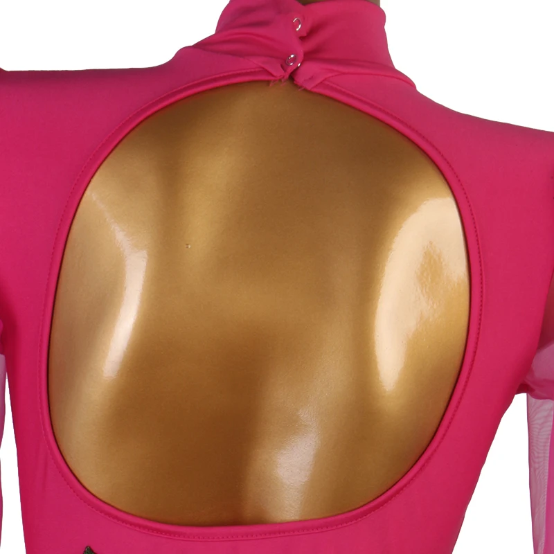 Ballsaal Tanz Kleider Langarm Foxtrot Stickerei schwarz weiß Frauen Bühne Walzer Ballsaal Kleid