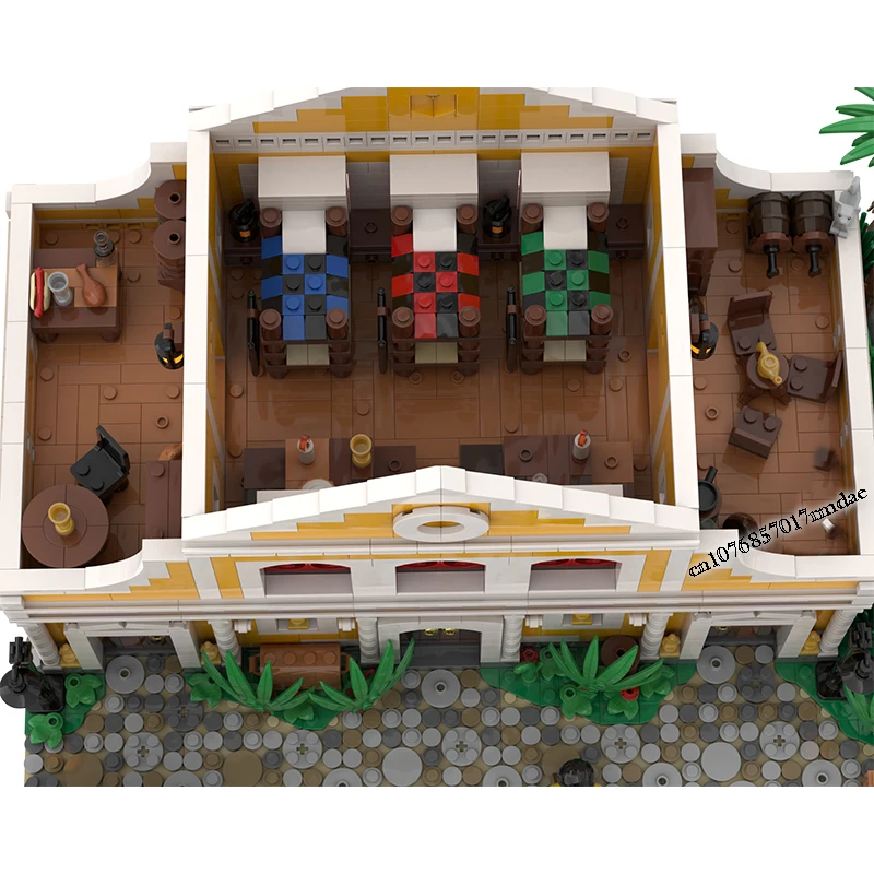 3843PCS medieval Pirate World Series MOC Modularity Havana House Building Model DIY creative ideas childToy Gift building blocks