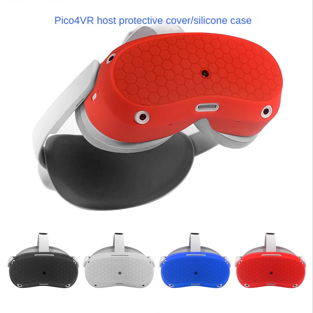 Funda para auriculares VR, fundas suaves, funda protectora de silicona para auriculares Pico 4 VR, accesorios para gafas, azul