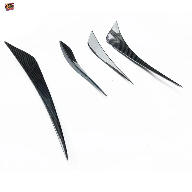 for BMW I8 2014UP 4pcs/Set Carbon Fiber Rear Bumper Fins Canards Air Trim Spoiler