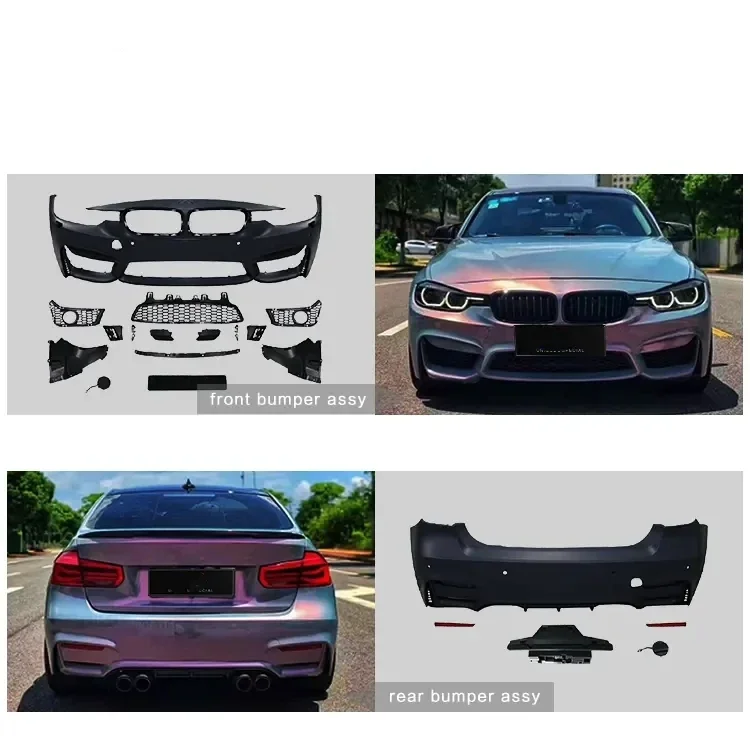 Car Bumper for BMW F30 M3 Body Kit 2013-2018 Side Skirts Exhaust Pipe and Hood Fender Spoiler Grille BMW F30 M3 Bodykit