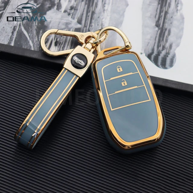 Dla Toyota Corolla SE 2023 Camry 50 55 TLC200 Yaris Land Cruiser Prado150 RAV4 Venza SIENNA 2 ButtonsTPU etui na klucze obudowa