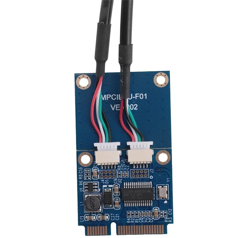 Prachtige PCI-E-uitbreidingskaart MINI PCI-E naar Dual-Port USB2.0-adapterkaart voor moederbord of laptop met MINI PCIE-interface