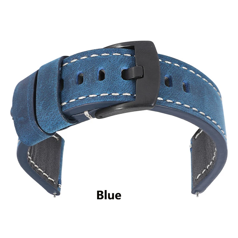 Cinturino in pelle vintage per Samsung Galaxy Watch 20mm 22mm 24mm Accessori per cinturini modello Crazy Horse per Huawei Watch