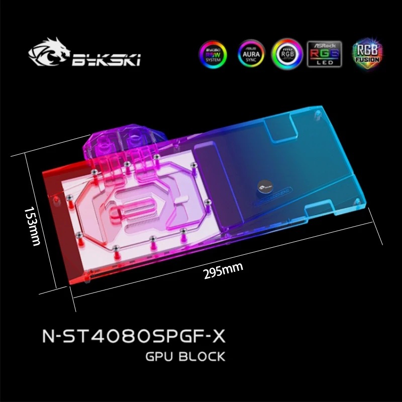 

Bykski GPU Block for Zotac GeForce RTX 4080 SUPER-16GB PGF OC Video Card Water Cooling /Thickened Copper Plate N-ST4080SPGF-X