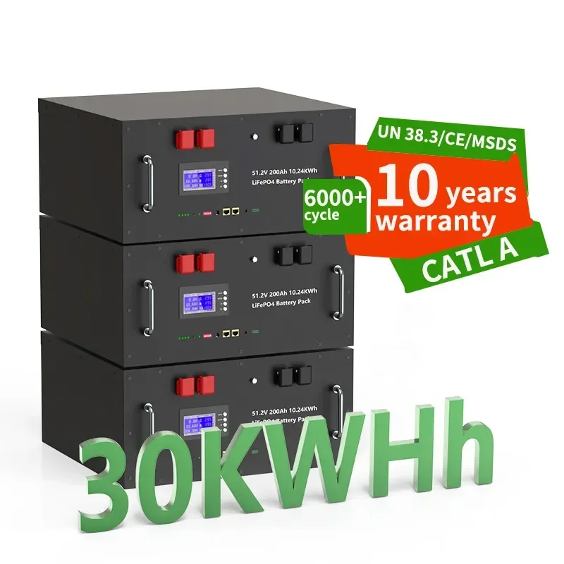 스마트 48V 200Ah 100Ah BMS 10kWh/5kWh 파워 스테이션 20kW 충전식 랙 배터리 51.2V LiFePO4 300Ah 12V 스택형