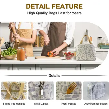 1個裝墨水圖案保溫袋,可用作便當袋、午餐盒袋、戶外旅行冰袋、野餐袋、午餐包。 10 最佳銷售 包裝 - №10