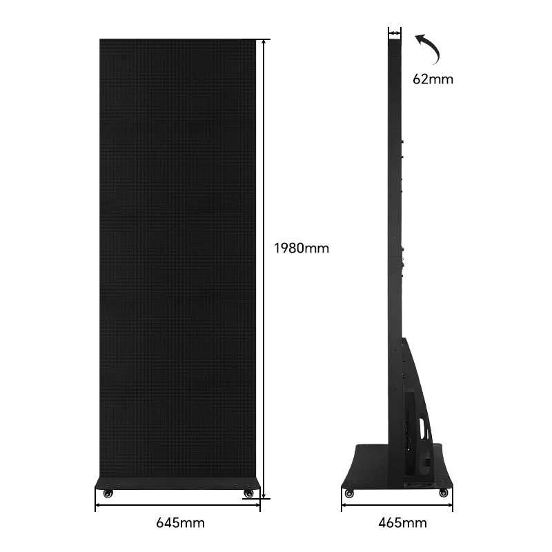 Factory Popular Foldable 4K8K indoor P2.5 HD LED Foster Screen for Shopping Mall Large Advertising for Media & Welcome Display