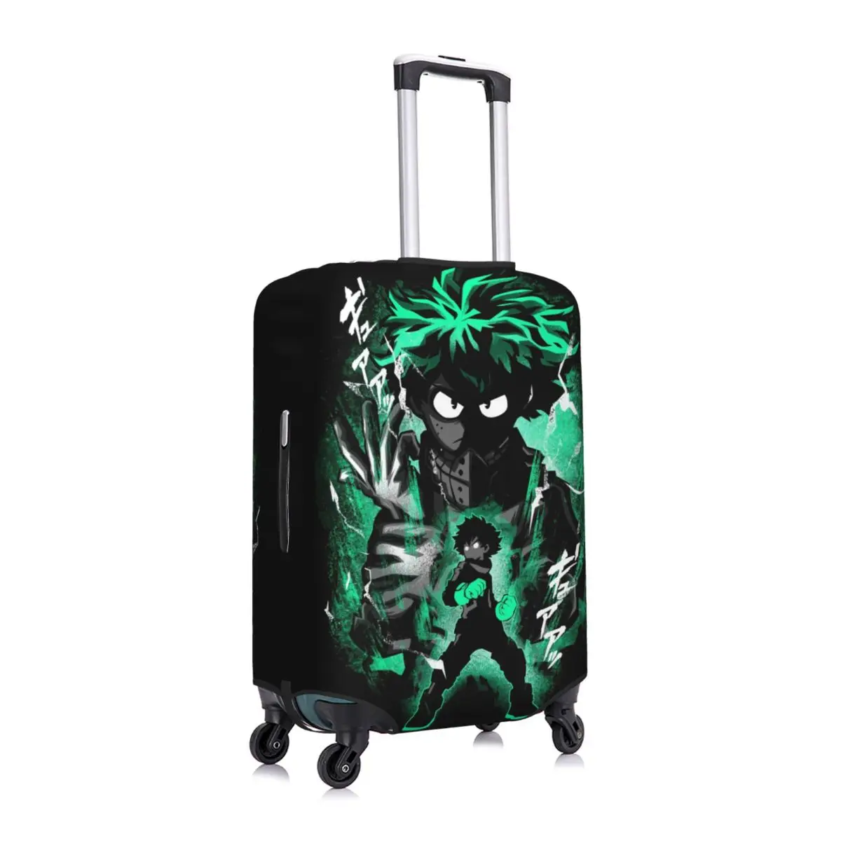My H-Heros Academias Luggage Cover Elastic Dekus Anime Graphic Japanese Style Travel Suitcase Protective Covers Fits 18-32 Inch