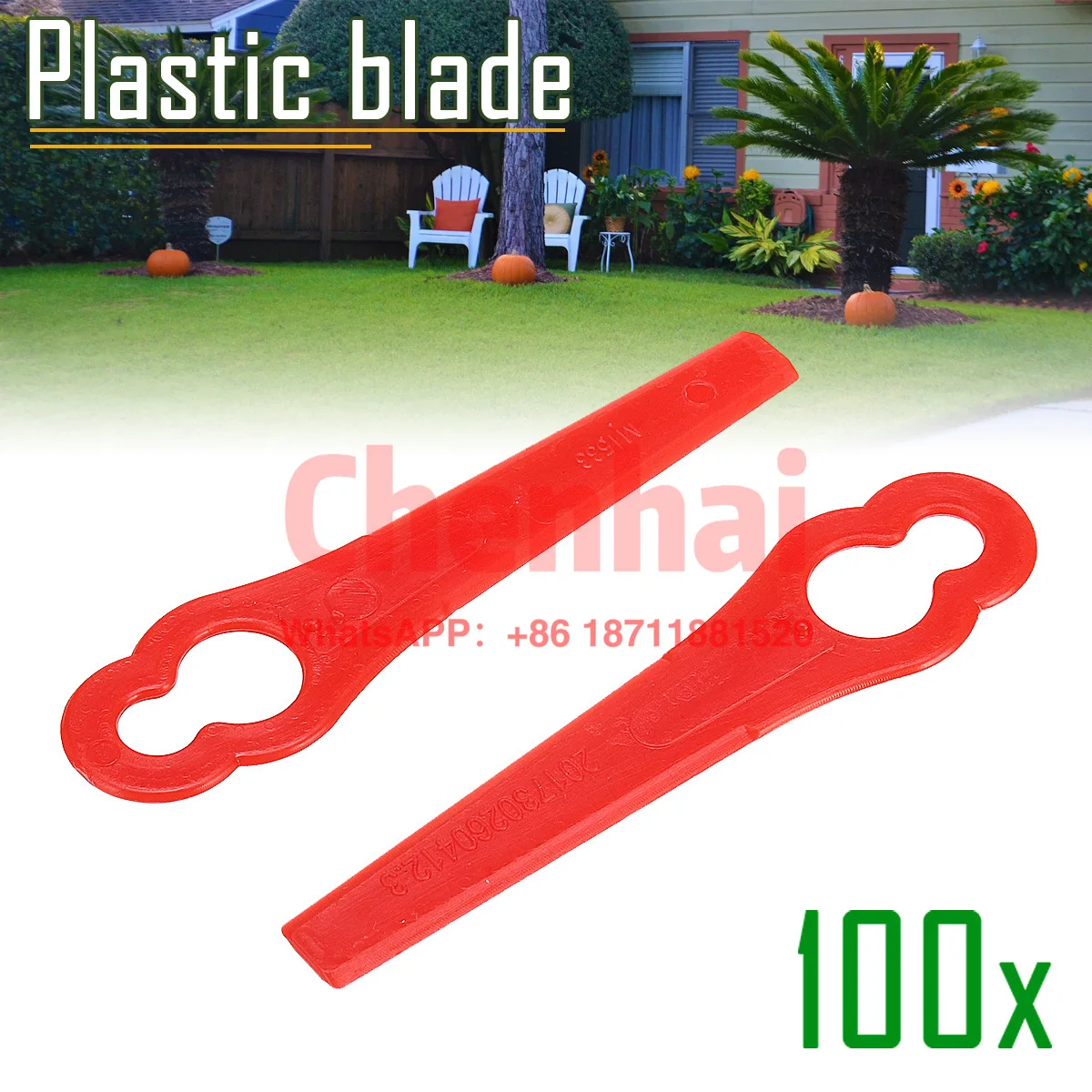 L83 Lawn Mower Plastic Blade Garden Mower Lawn Mower Replacement Plastic Blade 12*7