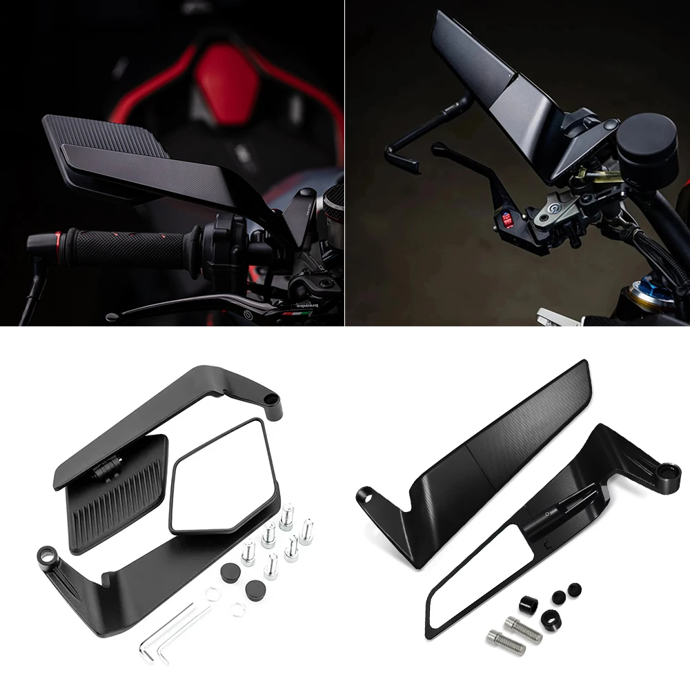 Modified Motorcycle Wind Wing Mirror 360° Rotatable Universal Rearview CNC For HONDA CB190R CB190SS CBF190R 190X CBF190TR RXSS