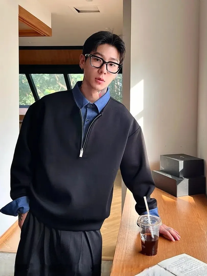 

Парные повседневные спортивные свитшоты большого размера с эффектом двухслойности, высокое качество, очень милые, осенне-зимняя новинка, плотные