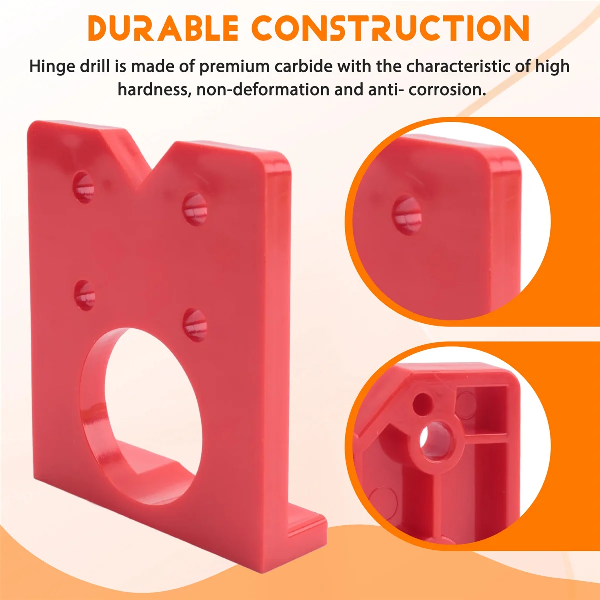 A73P 35mm Hinge Jig Drill Guide Sets Door Hinge Drill Hole Cutter Concealed Hinge Jig with Bit Positioner for Furniture Wood