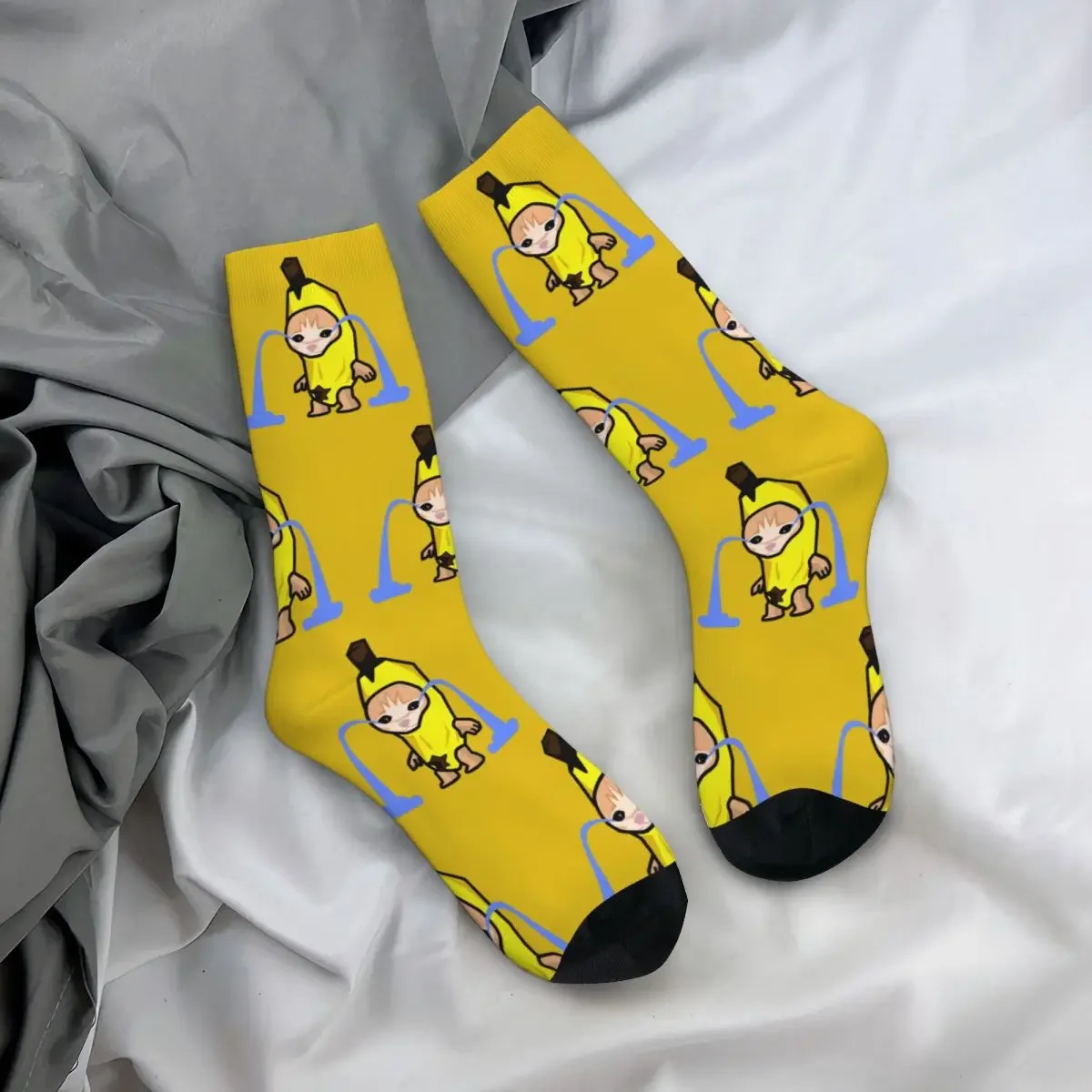 Unisex Banana Cat Cry Socks Cute Funny Happy Cute Animal Socks novità Product Middle TubeSocks miglior regalo