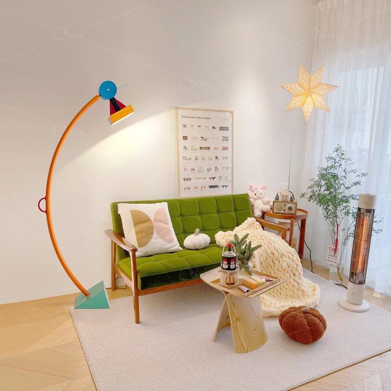 Memphis living room floor lamp children's room bedroom designer cartoon colored geometric atmosphere desk lamp casa style