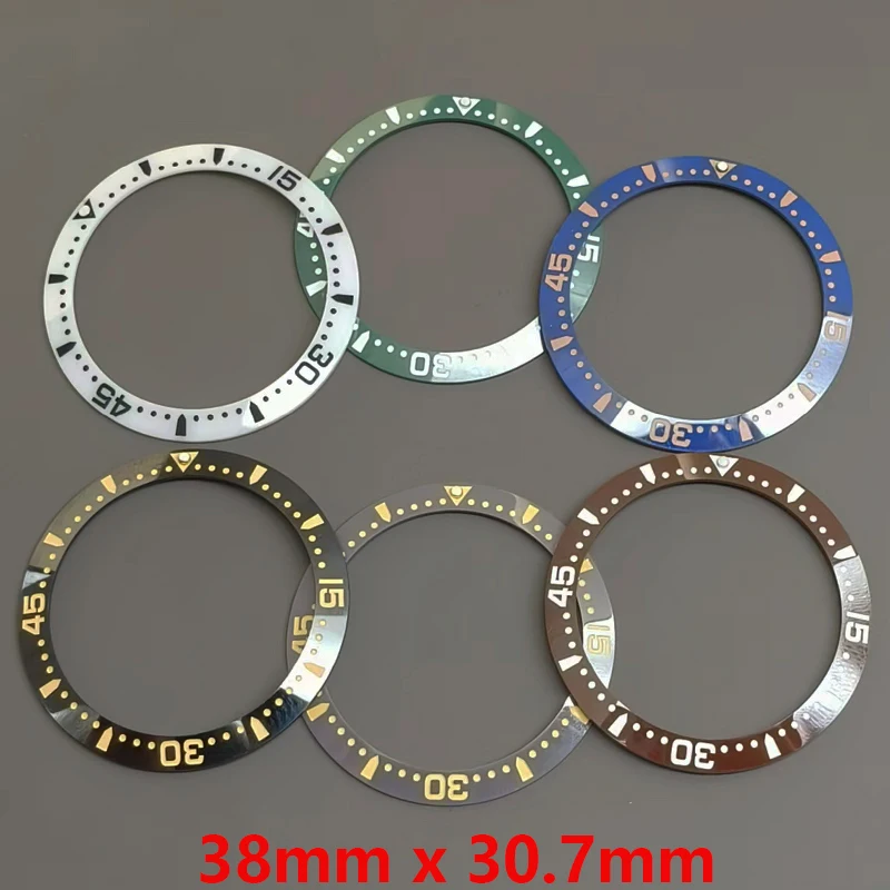 

Mod 38mm Curved Ceramics Bezel Insert Fits SKX007 SKX009 GMT SUB Watch Case NH35 NH36 Movement Bezel Insert Ring Men Watch Parts