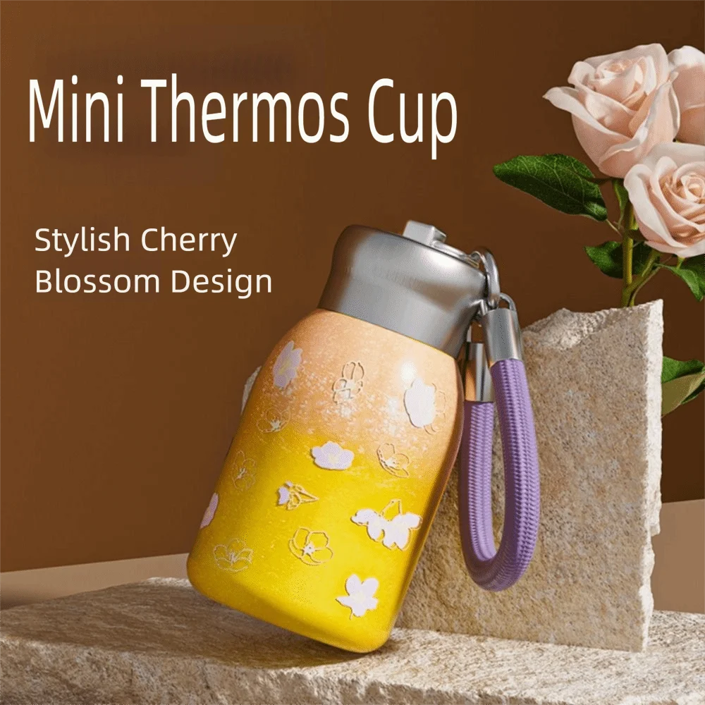 

Модная мини-термочашка 300 мл, герметичная портативная бутылка для воды, вакуумная чашка из нержавеющей стали 316, походы на открытом воздухе