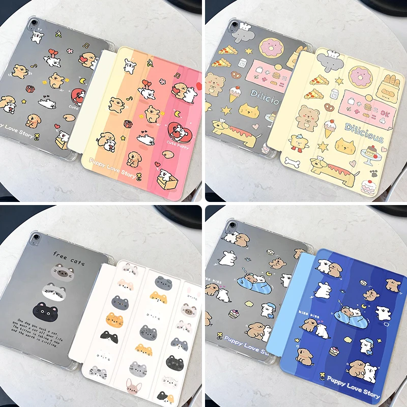 Cute Puppy Smart Cover Case for Pro 11 2nd 3rd 4th IPad 9th 8 7 10.2'' 9.7 5th 6th Gen Air 5 Air 4 10.9 10th Gen Air3 10.5 Cases