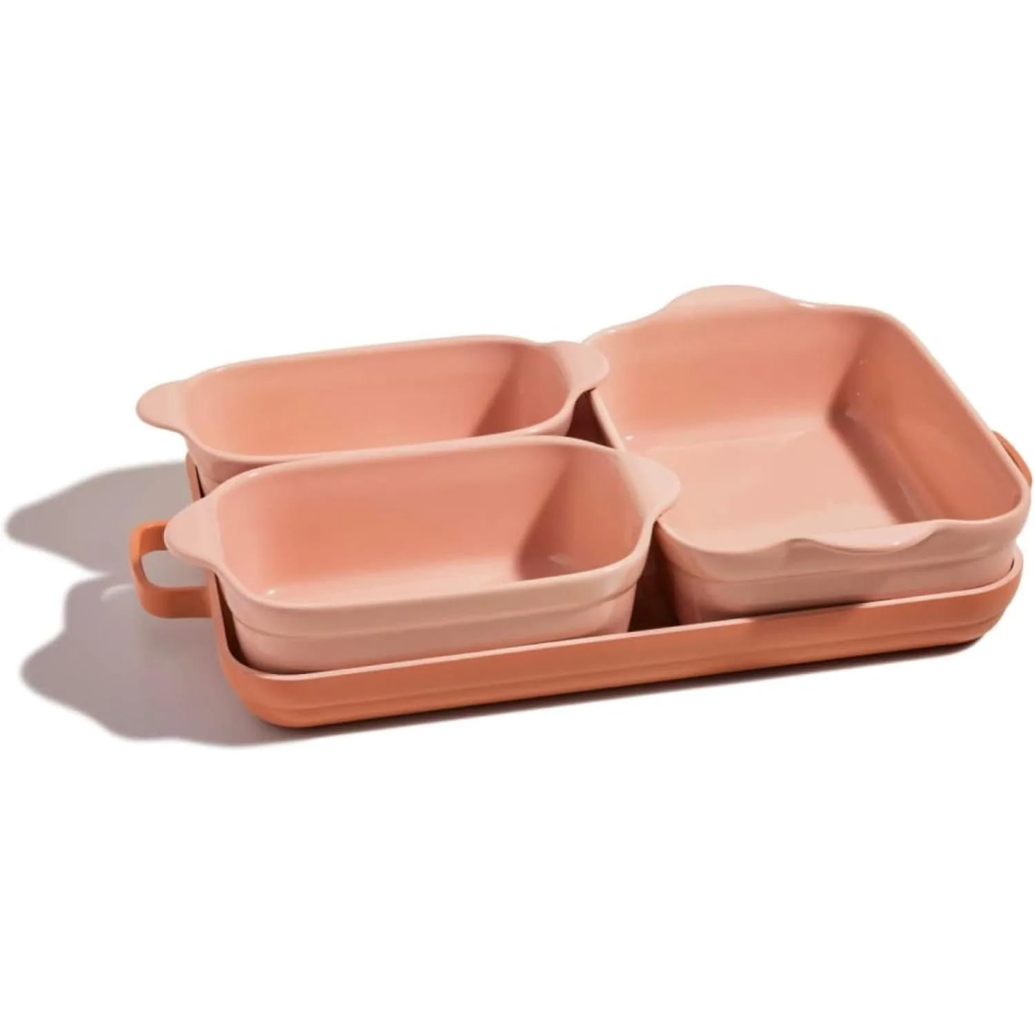 

Our Place Bakeware Set 5-Piece Nonstick Toxin-Free Ceramic Stoneware Set with Oven Pan Bakers Oven Mat Space-Saving Spice