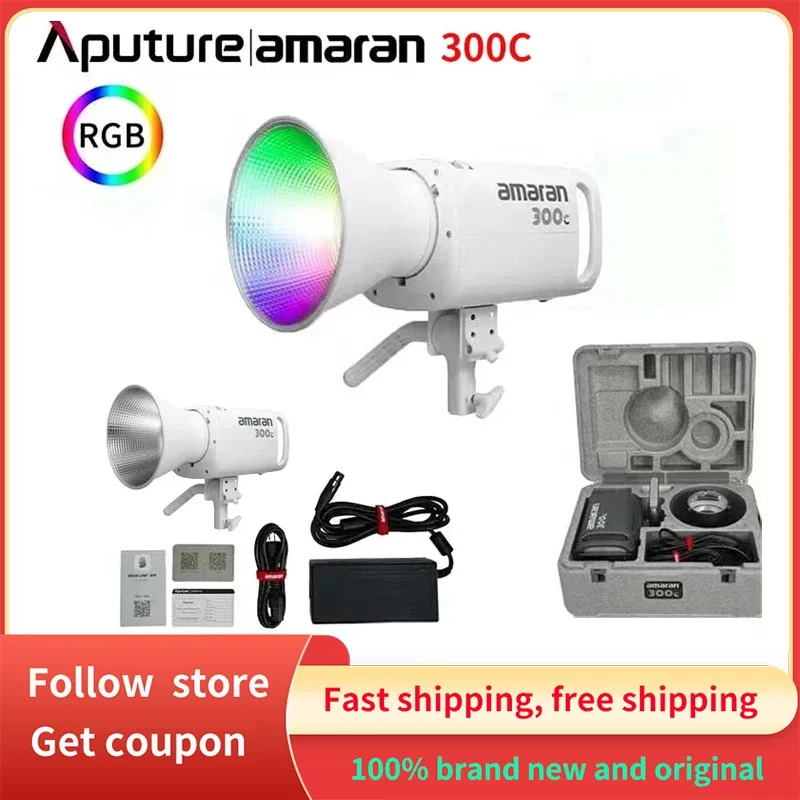 

Aputure Amaran 300C 2500K-7500K RGB LED Full Color Video Photography Lights for Video Live Streaming Tiktok Outdoor Shooting