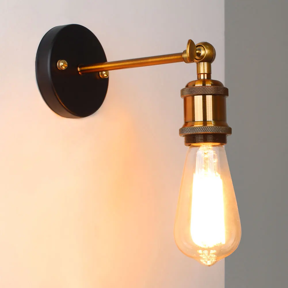 

Industrial Wall Sconce Golden Valley Light Head For Living Room Bedroom Hallway Balcony Bedroom Garage Indoor Lighting Fixtures