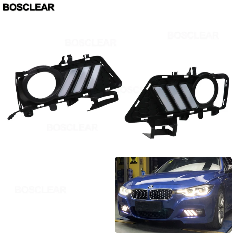 

For BMW 3 Series F30 320i 318 330 316 328 335 F35 2013-2019 With Yellow Turning Signal Function car DRL LED Daytime Running Ligh