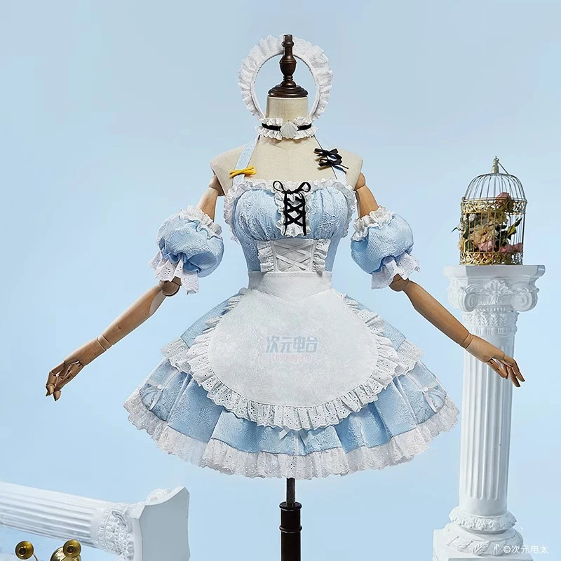 

Аниме Pichi Pichi Pitch Hanon Hosho Косплей Костюм Милое сексуальное платье горничной Головные уборы Фартук Наряды Хэллоуин Карнавальная праздничная одежда