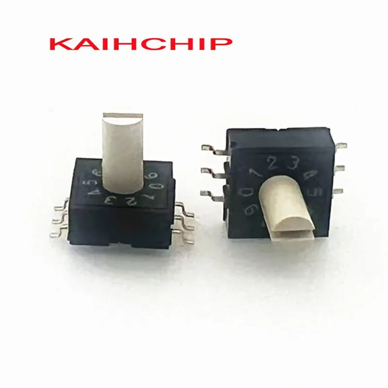 5PCS RM3HAF-10R-V-B RRM3HAF-10 Coded Rotary SMD 3x3 TERMINAL 7.3mm ACTUATOR 10 0-9 Coding Switch Patch 3:3 with Handle