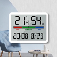 Digital LCD Thermo-Hygrometer Time Date Display Thermometer Hygrometer Household Weather Station Temperature Humidity Meter 2025