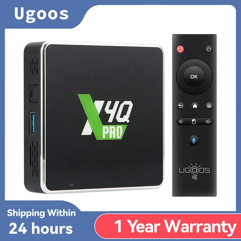 Ugoos X4Q Set Top Box Android 11 X4Q Pro 4GB 32GB X4Q Plus 4GB 64GB Amlogic S905X4 2.4G 5G WiFi BT5.1 1000M 4K TV Box