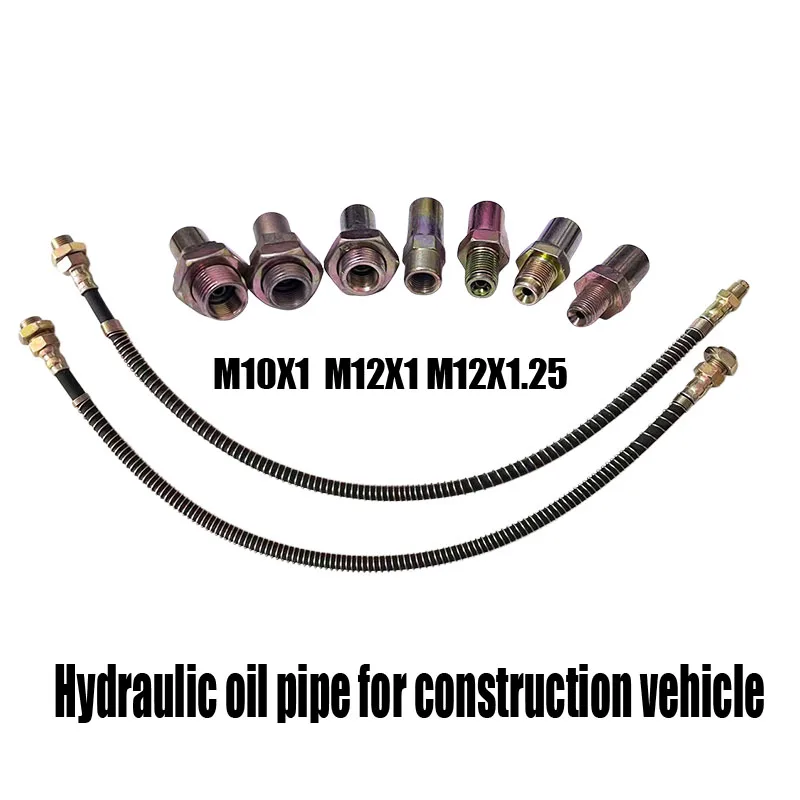 

Automotive Moto Hydraulic Brake Hose Pipe 1/8 Motorcycle Car 3 glue and 2 wires Rubber Brake Clutch Oil Pipe Female M10X1 Male